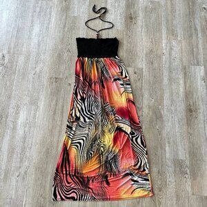 Womens P.O.P. Multicolor Maxi Dress - M